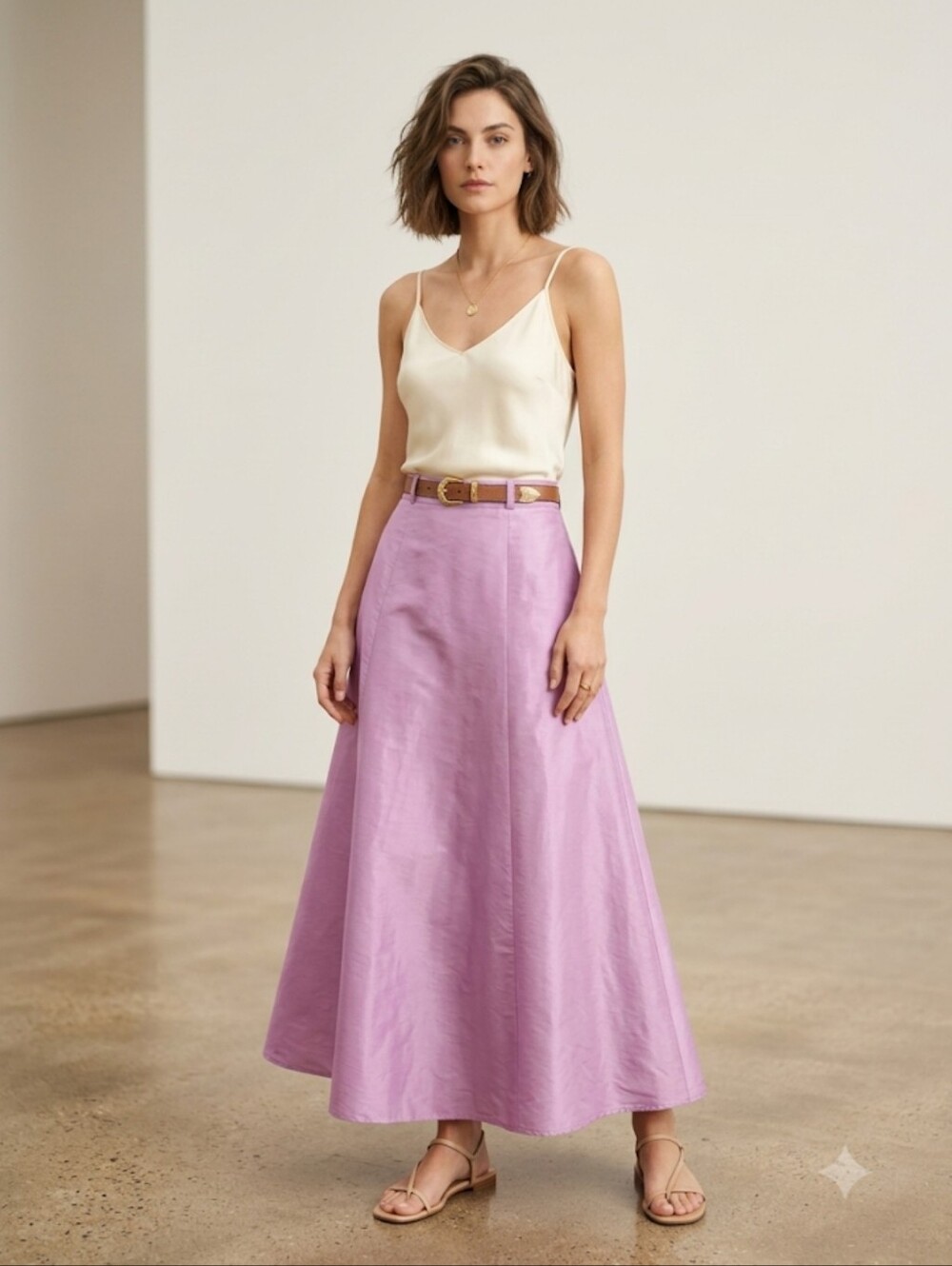 Vintage Cartise Taffeta High Waist Pink Purple Iridescent Ball Skirt 80s 90s Y2K